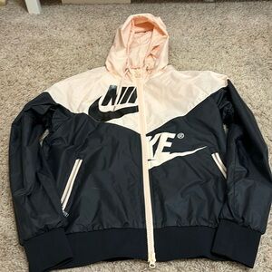 Pink and black Nike windbreaker size small